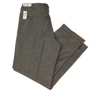 Jos A Bank Signature Collection Windsor Wool Houndstooth Pleated Dress Pants 40R
